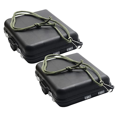 BESPORTBLE 2stücke Tragbare Angeltaschen Praktische Aufbewahrungsbox Für Angelzubehör Organizer Für Haken Und Köder Robust Und Langlebig Für Angelliebhaber von BESPORTBLE