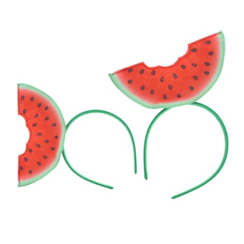BESPORTBLE 2stücke Wassermelonen-stirnband Für Mädchen Sommer-party-haarband Cartoon-fruktendesign Langlebiger Kopfschmuck Passend Zu Verschiedenen Frisuren Als Dekoration Oder Fotorequisit von BESPORTBLE