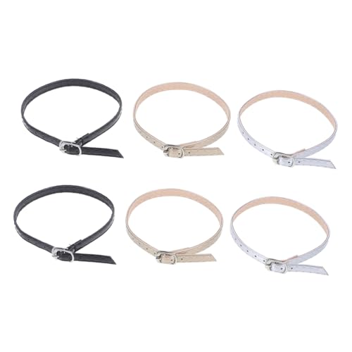 BESPORTBLE 3 Paare Damen High Heel Schuhriemen Verstellbar Elastisch Faux Schnürsenkel mit Schnalle Abnehmbare Rutsch Fußriemen für Pumps Sandalen Schuhbänder in Silber Gold Schwarz von BESPORTBLE