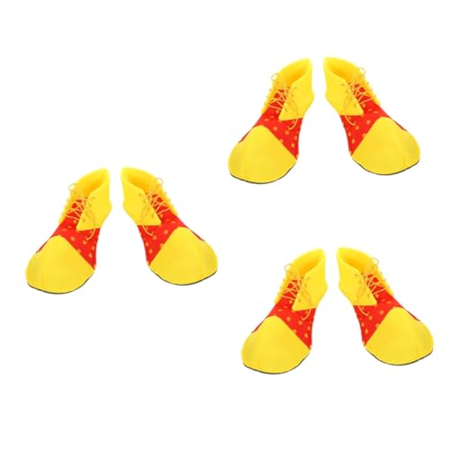 BESPORTBLE 3 Paare Halloween Clown Schuhe Cosplay Requisiten Große Lustige Clown Performance Schuhe Für Erwachsene Und Jugendliche Leicht Strapazierfähig Für Karneval Zirkus Party von BESPORTBLE