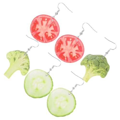 BESPORTBLE 3 Paare Kreative Gemüse Ohrringe aus Lustige Baumelnde Ohrhänger mit Brokkoli Gurke und Modische Dangle Earrings für Frauen und Mädchen Ausgefallene Party Dekoration BESPORTBLE 3 Paare Kreative Gemüse Ohrringe aus Lustige Baumelnde Ohrhänger mit Brokkoli Gurke und Modische Dangle Earrings für Frauen und Mädchen Ausgefallene Party Dekoration von BESPORTBLE