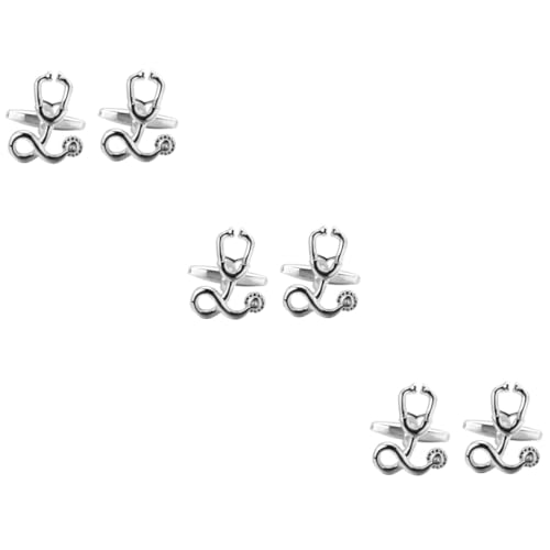 BESPORTBLE 3 Paare Kreative Manschettenknöpfe für Herren Silberne Shirt Ärmelknöpfe für Formelle Anlässe Hochzeiten Geschäftstreffen Besondere Gelegenheiten Perfektes für Männer Frauen von BESPORTBLE