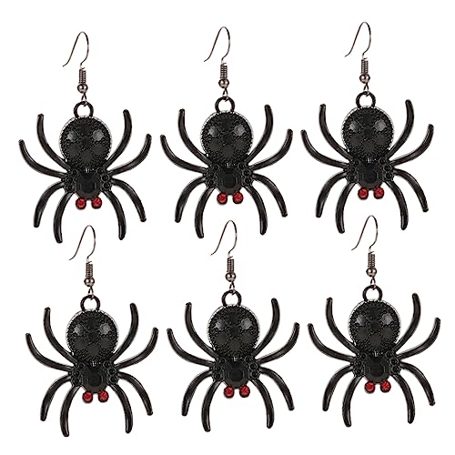 BESPORTBLE 3 Paare Kreative Spinnenohrringe Halloween Ohrschmuck Unisex Langlebig Auffällig für Freunde und Familie von BESPORTBLE