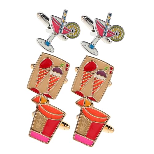 BESPORTBLE 3 Paare Manschettenknöpfe für Männer und Frauen Einzigartige Stilvolle Cufflinks Strapazierfähiger für Partys und Anlässe von BESPORTBLE