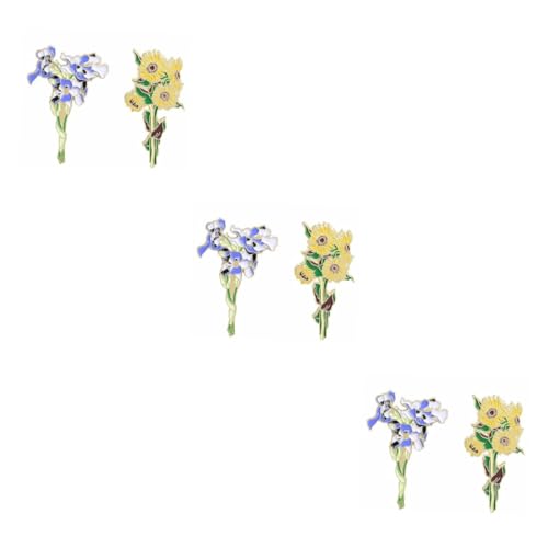 BESPORTBLE 3 Sätze Alloy Brosche Mit Blumenmotiv Stilvolle Anstecknadel Für Hochzeiten Partys Kreatives Accessoire Für Damen Für Besondere Anlässe 2 Stück * 3 von BESPORTBLE