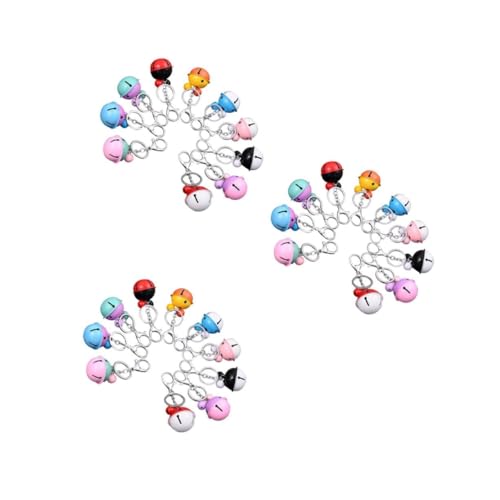 BESPORTBLE 3 Sätze Anti-diebstahl-glockenschlüsselkette Gemischt Schlüsselbund Stichworte Ring Selbst Kreativer Schlüsselanhänger Glocke Schlüsselanhänger 10 Stück * 3 von BESPORTBLE