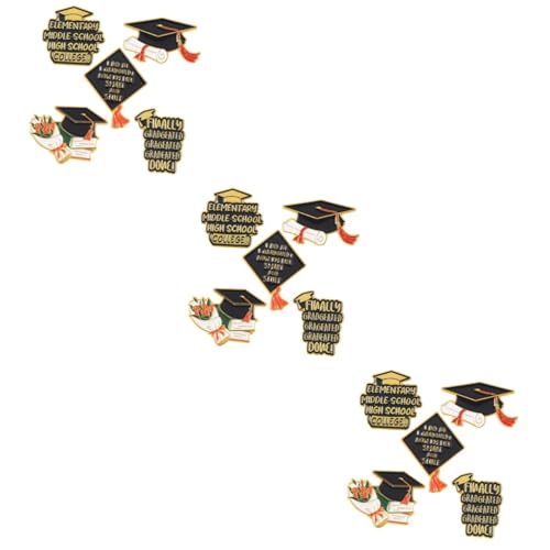 BESPORTBLE 3 Sätze Brosche Abschlussnadel Stellnadel Klein Revers Für Männer Pin-ästhetik Abstecknadeln Jacken Brieftaschen Schule Kleiderdekoration Emaille-pin Süß Legierung 5 Stück * 3 von BESPORTBLE