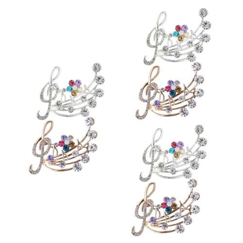 BESPORTBLE 3 Sätze Brosche Bruststift Für Musikliebhaber Dekorationen Stifte Emaille Sortiert Anstecknadel Mit Musiknoten Kleidung Anstecknadel Für Musiknoten Legierung 2 Stück * 3 von BESPORTBLE