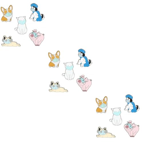BESPORTBLE 3 Sätze Broschen Cartoon Anstecknadeln Für Kleidung Taschen Accessoires Designs Leicht Tragbar Vielseitige Dekoration Für Damen 5 Stücke * 3 von BESPORTBLE