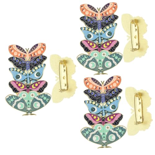 BESPORTBLE 3 Sätze Broschen Emaille Pins Für Frauen Anstecknadeln Mit Retro Design Für Kleidung Taschen Rucksäcke Hochwertige Schmuckaccessoires 5 Stück * 3 von BESPORTBLE