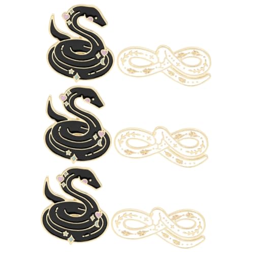 BESPORTBLE 3 Sätze Cartoon Broschen Dekorative Corsage Schlangenform Modisches Accessoire Für Kleidung Für Anlässe Wie Hochzeiten Partys Hochwertigem Legierungsmaterial 2 Stücke * 3 von BESPORTBLE