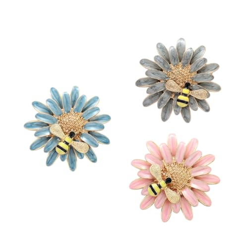 BESPORTBLE 3 Sätze Emaille Brosche Mit Honigbiene Für Damen Glänzende Anstecknadel Für Kleidung Taschen Schals Accessoires Für Farben Zufällig 3 Stück * 3 von BESPORTBLE