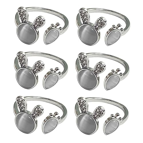 BESPORTBLE 3 Sätze Frauen Ring Mit Kaninchen Verstellbarer Fingerring Für Modischer Schmuck Für Party Besondere Anlässe Hochwertigem Gefertigt 2 Stück * 3 von BESPORTBLE