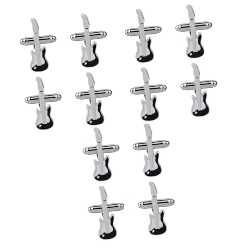 BESPORTBLE 3 Sätze Herren Manschettenknöpfe Im Gitarren Design Stilvolle Cufflinks Für Dekoration Für Festlichkeiten Besondere Anlässe Langlebig 2 Paare * 3 von BESPORTBLE