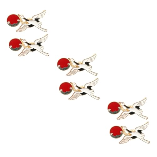 BESPORTBLE 3 Sätze Kran Brosche Kreative Anstecknadel Im Chinesischen Kleidung Accessoire Für Partys Anlässe Tägliches Dekoration Für Outfits 2 Stücke * 3 von BESPORTBLE