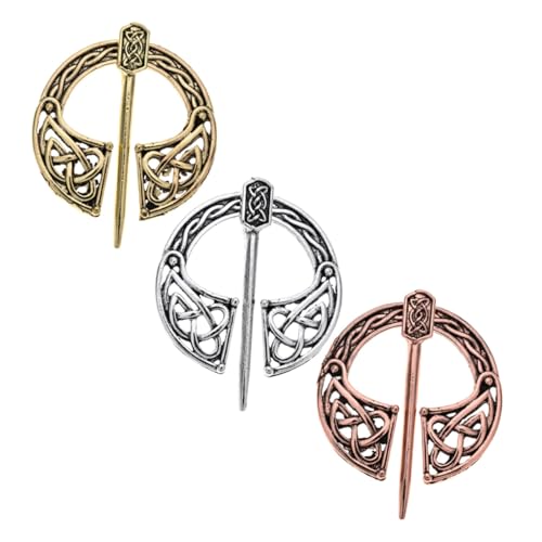 BESPORTBLE 3 Sätze Retro Brosche Einzigartige Viking Broschen Hochwertige Anstecker Für Kleidung Taschen Schals Dekorative Accessoires 3 Stücke * 3 von BESPORTBLE