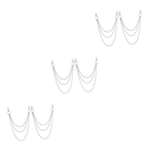 BESPORTBLE 3 Sätze Retro Metall Körperkette Vielseitige Chain Für Damen Geometrische Mehrschichtige Hüfthalterung Ergänzung Für Abendkleider Freizeitoutfits 2 Stücke * 3 von BESPORTBLE