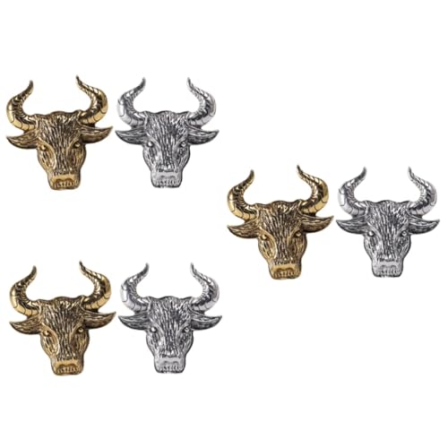 BESPORTBLE 3 Sätze Retro Rinder Brosche Legierung Chinesisches Schmuck Vintage Cattle Design Für Damen Brustnadel Für Besondere Anlässe 2 Stück * 3 von BESPORTBLE