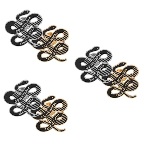 BESPORTBLE 3 Sätze Snake Broschen Kreative Metallbroschen Für Kleidung Jeans Taschen Silber Leicht Langlebig Mit Feiner Verarbeitung Für Individuellen 2 Stück * 3 von BESPORTBLE