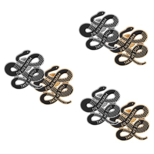 BESPORTBLE 3 Sätze Snake Broschen Lustige Kreative Metallbroschen Für Jeans Kleidung Taschen Silber Leicht Langlebig Mit Feiner Verarbeitung Für Individuellen 2 Stück * 3 von BESPORTBLE