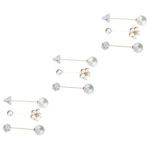 BESPORTBLE 3 Sätze Stylische Vintage Perlenbrosche Einfache Metall Seiden Schal Brosche Für Damen Kleidung Accessoire Dekoration Für Familie Freunde 2 Stücke * 3 von BESPORTBLE