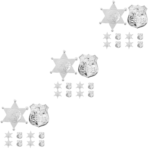 BESPORTBLE 3 Sätze Teiliges Cosplay Badge Für Und Hexagramm Abzeichen Für Rollenspiele Und Kindergeburtstagsfeiern 10 Stück * 3 von BESPORTBLE