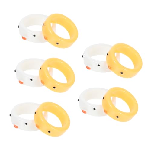 BESPORTBLE 3 Sätze Teiliges Damen Finger Ringe Niedliche Hühner Muster Für Dekoration Persönlichen Besondere Anlässe 10 Stück * 3 von BESPORTBLE