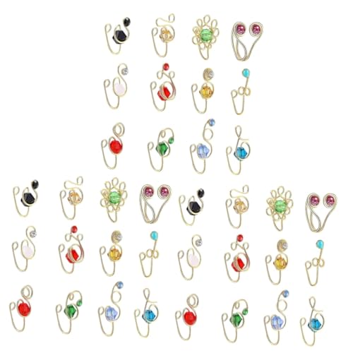 BESPORTBLE 3 Sätze Teiliges Fake Nasenringe Mit Afrikanische Nasenmanschette Für Frauen Nicht Durchbohrt Modischer Nasenschmuck Hypoallergen Für Besondere Anlässe 12 Stück * 3 von BESPORTBLE