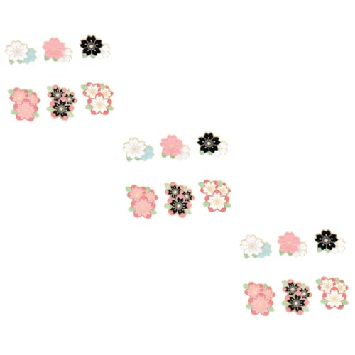 BESPORTBLE 3 Sätze Teiliges Kirschblüten Broschen Für Damen Anstecknadeln Für Besondere Anlässe Vielseitig Einsetzbare Modeaccessoires Verzieren Von Kleidung Taschen 6 Stück * 3 von BESPORTBLE