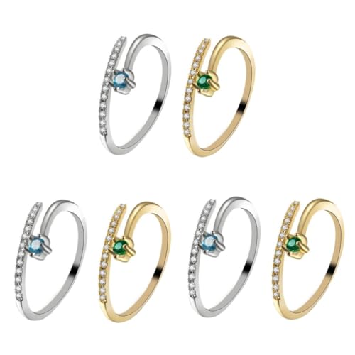 BESPORTBLE 3 Sätze Teiliges Kreativer Offener Ring Für Ringe in Weiß Für Hochzeiten Besondere Anlässe Robustem Gefertigt 2 Stücke * 3 von BESPORTBLE