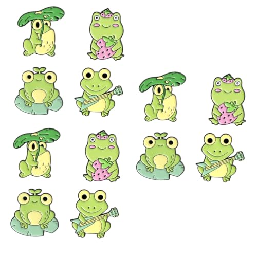 BESPORTBLE 3 Sätze Teiliges Kreatives Broschen Niedliche Frosch Broschen Für Kleidung Hüte Taschen Einfach Anzubringen Abzunehmen Vielseitiges Accessoire 4 Stück * 3 von BESPORTBLE