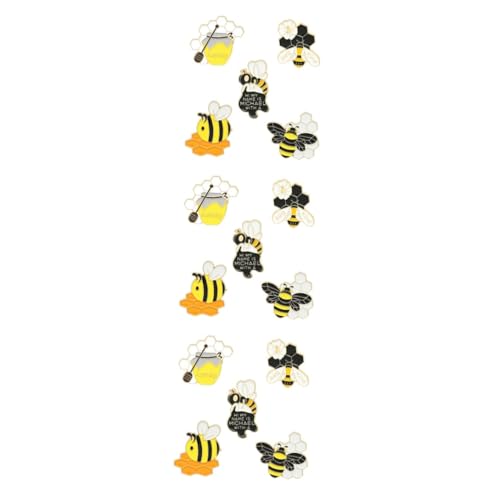 BESPORTBLE 3 Sätze Teiliges Niedliche Bienen Broschen Anstecknadeln Für Diy Kleidung Abzeichen Für Taschen Rucksäcke Hüte Kreative Accessoires Für Besondere Anlässe 5 Stück * 3 von BESPORTBLE