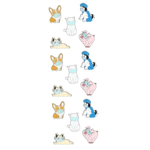 BESPORTBLE 3 Sätze Teiliges Niedliche Tier Broschen Pullover Anstecker Im Masken Design Lustige Abzeichen Für Kleidung Taschen Jacken Für Kreative Outfits 5 Stücke * 3 von BESPORTBLE