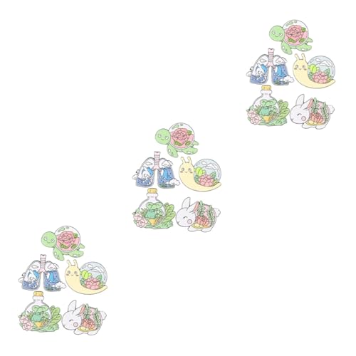 BESPORTBLE 3 Sätze Teiliges Tierbrosche Clip Für Frauen Cartoon Schneckenbrosche Für Schals Jacken Taschen Farbenfrohe Pflanzen Anstecknadel Perfektes 5 Stücke * 3 von BESPORTBLE