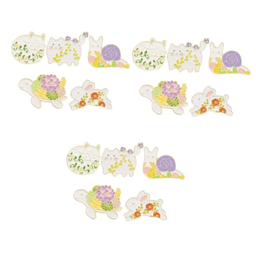 BESPORTBLE 3 Sätze Teiliges Tierbroschen Legierung Niedliche Cartoon Anstecker Für Kleidung Taschen Schals Accessoires Langlebig Hautfreundlich Kreatives Design 5 Stück * 3 von BESPORTBLE
