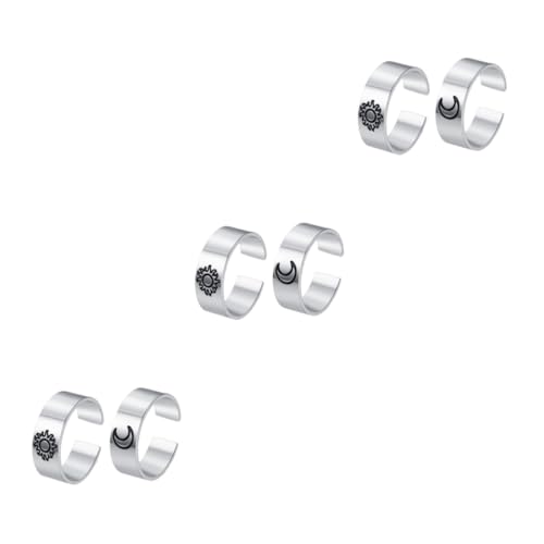 BESPORTBLE 3 Sätze Teiliges Unisex Offene Ringe Mit Vintage Muster Verstellbare Schmuckstücke Für Stilvolle Outfits Besondere Anlässe 2 Stücke * 3 von BESPORTBLE