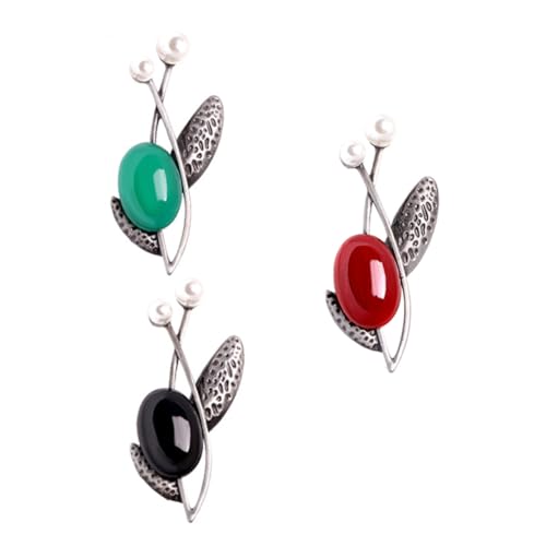 BESPORTBLE 3 Sätze Teiliges Zweigförmige Brosche Für Damen Retro Anstecknadel Legierung Naturstein Dekoratives Accessoire Für Kleidung Besondere Anlässe 3 Stück * 3 BESPORTBLE 3 Sätze Teiliges Zweigförmige Brosche Für Damen Retro Anstecknadel Legierung Naturstein Dekoratives Accessoire Für Kleidung Besondere Anlässe 3 Stück * 3 von BESPORTBLE