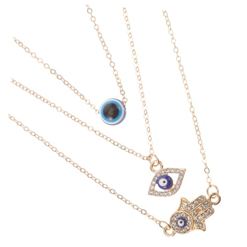 BESPORTBLE 3 Stck Evil Eye Halsketten mit Blauem Auge Dekorativer Anhänger Hautfreundlich Langlebig Modisch für Damen Eleganter Schutzschmuck Verarbeitung Vielseitig Kombinierbar BESPORTBLE 3 Stck Evil Eye Halsketten mit Blauem Auge Dekorativer Anhänger Hautfreundlich Langlebig Modisch für Damen Eleganter Schutzschmuck Verarbeitung Vielseitig Kombinierbar von BESPORTBLE