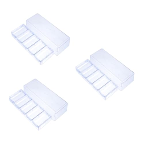 BESPORTBLE 3 Stck Transparente Mahjong Chips Aufbewahrungsbox mit Fächern Organizer für Spielchips Kleines Sortierfach für Brettspiele und Pokerzubehör Praktischer Aufbewahrungsbehälter von BESPORTBLE
