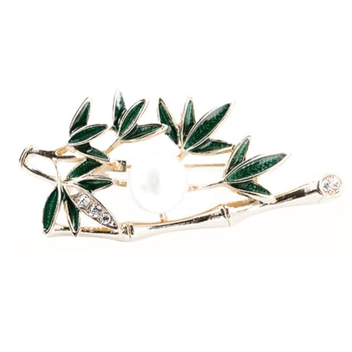 BESPORTBLE 3 Stck. Bambus Form Brosche mit Perlen Stilvolle Brustnadel Anstecknadel für Frauen Dekorative Corsage für Schals Kleidung Perfektes für Besondere Anlässe von BESPORTBLE