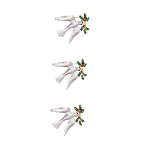 BESPORTBLE 3 Stck. Friedens Taube Brosche Stilvolles Kleidung Accessoire für Frauen Anstecknadel für Kleider Taschen Schals Modischer Schmuck von BESPORTBLE
