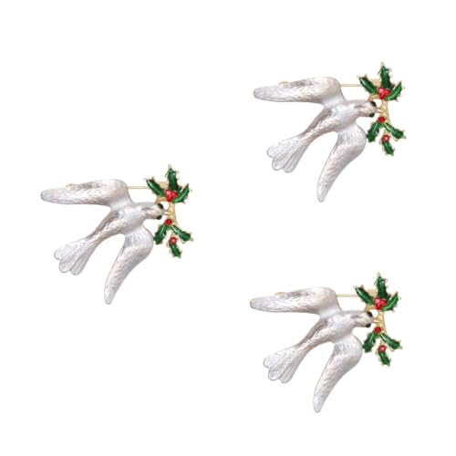 BESPORTBLE 3 Stck. Friedens Tauben Brosche Elegantes Schmuck Accessoire für Damen Leicht für Kleidung Besondere Anlässe von BESPORTBLE