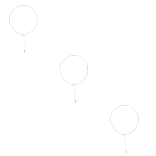 BESPORTBLE 3 Stck. Fußkette für Damen Verstellbare Nickelfreie Fußschmuck Silber Modisches Knöchelarmband für Stilvolle Frauen Perfektes Accessoire für Sommer von BESPORTBLE