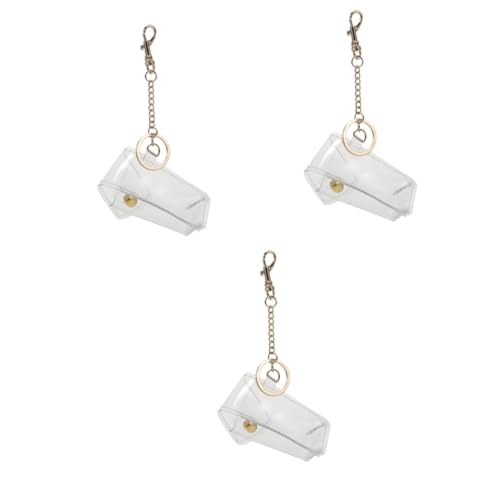 BESPORTBLE 3 Stck. Kreativer Transparenter PVC Lippenstift Hüllen Schlüsselanhänger mit Einzigartigem Design Hoher Verarbeitungsqualität für Täglichen Gebrauch zur Aufbewahrung von von BESPORTBLE