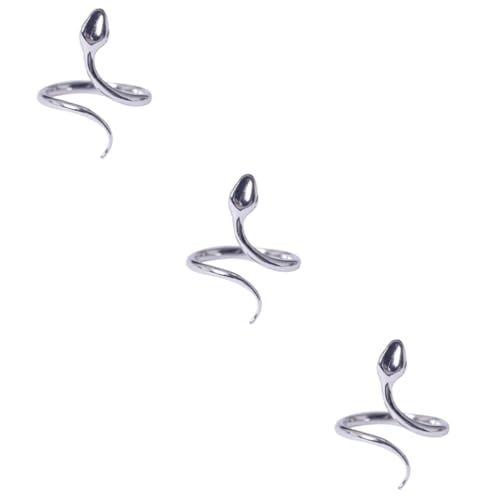 BESPORTBLE 3 Stck. Schlangenring Verstellbar Kreativ Eleganter Finger Schmuck für Damen Herren für Partys Besondere Anlässe Modisches Accessoire mit Einzigartigem Design von BESPORTBLE