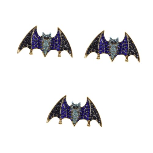 BESPORTBLE 3 Stck. Strass Brosche Fledermaus Anstecknadel Halloween Schmuck für Damen und Mädchen Funkelnde Brustnadel Modisches Accessoire für Party Kleid Mantel Geschenkidee von BESPORTBLE