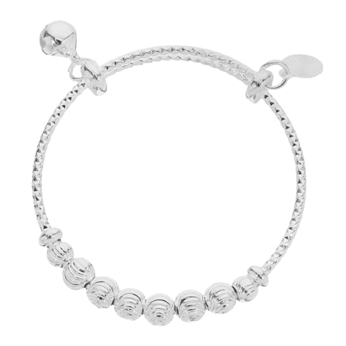 BESPORTBLE 3 Stück Armreif Silber mit Glocken und Herzanhänger Verstellbares Armband für Junge Mädchen und Kleinkinder Langlebiger Schmuck für Babyparty Geburtstag Weihnachten Stilvoll und von BESPORTBLE