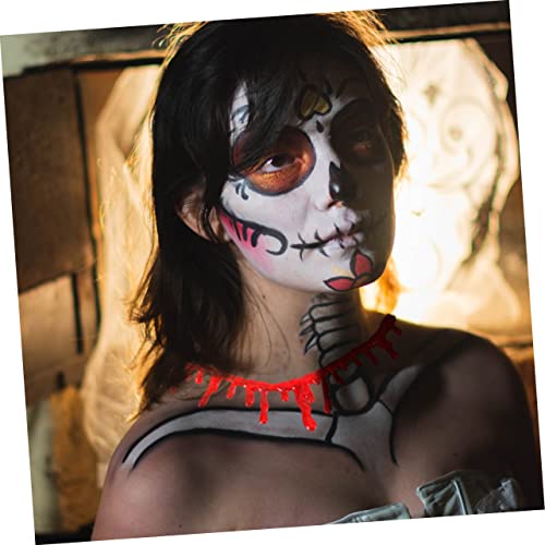 BESPORTBLE 3 Stück Blutige Halskette Gruselige Halloween Dekoration für Maskeraden und Partys Rot von BESPORTBLE