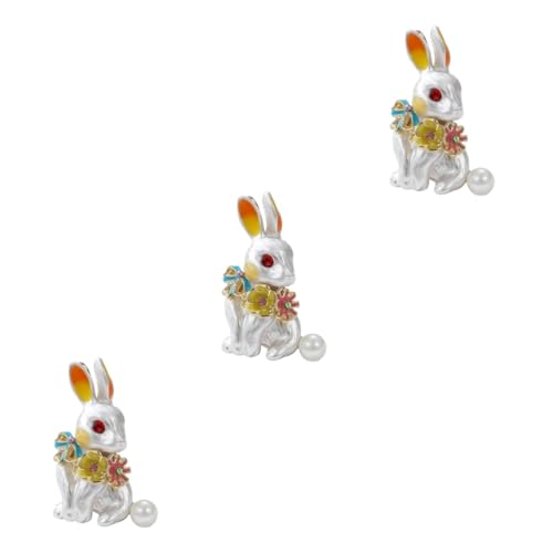 BESPORTBLE 3 Stück Bunny Brosche Pin für Damen Vintage Kaninchen Anstecker Perfektes Accessoire für Kleidung Schals Hüte für Frühling Feiertage von BESPORTBLE