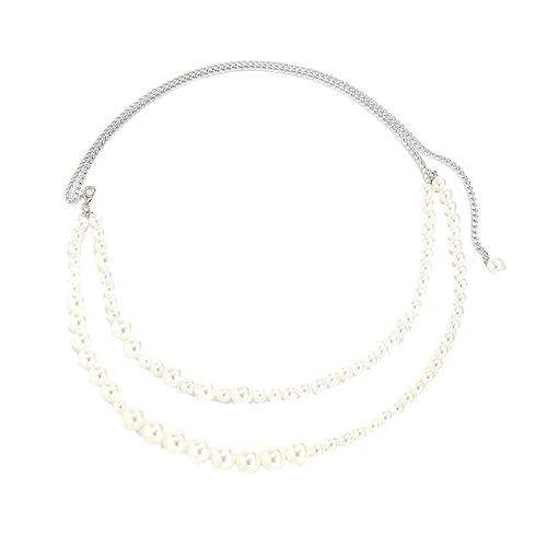 BESPORTBLE 3 Stück Damen Perlen Kette Metall Verstellbarer Gürtel für Kleider Kette für Partys Besondere Anlässe Langlebig Komfortabel Perfektes Accessoire für Look von BESPORTBLE
